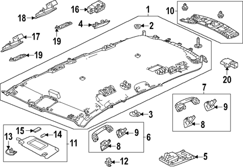 Interior Trim - Roof for 2024 Honda Pilot #0
