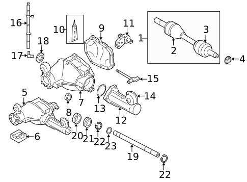 Front Axle & Carrier for 2008 Jeep Commander #0