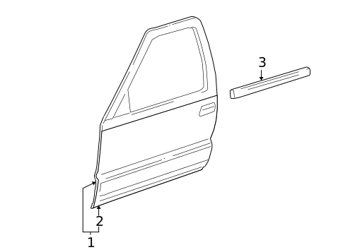 Door & Components for 2002 Oldsmobile Bravada #2