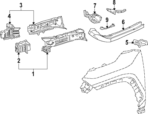 Structural Components & Rails for 2025 Lexus NX350h #1