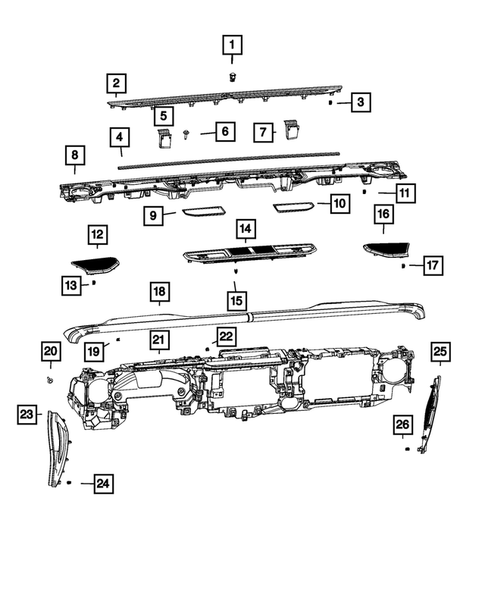 Instrument Panel for 2024 Jeep Gladiator #2