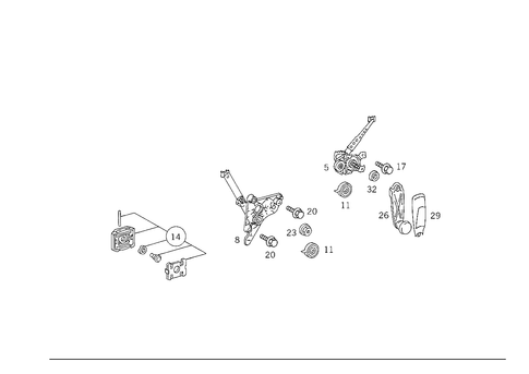 Window Regulator for 1993 Mercedes-Benz 300SE #1