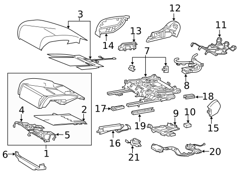 Passenger Seat Components for 2025 Lexus LS500h #2