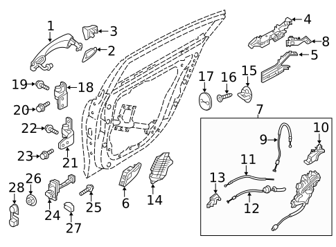 Lock & Hardware for 2015 Kia K900 #1