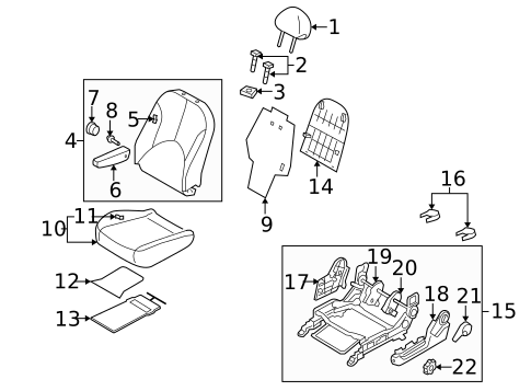 Front Seat Components for 2006 Kia Rio5 #0