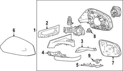 Outside Mirrors for 2024 Toyota bZ4X #0