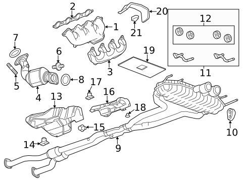 Exhaust Components for 2012 Cadillac CTS #0