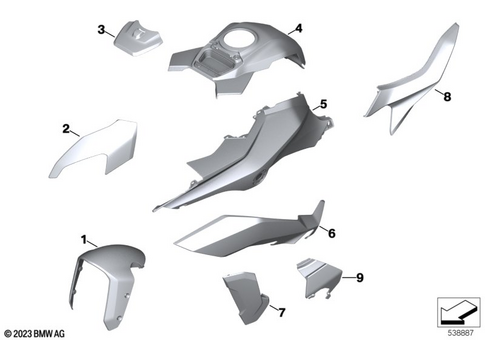 Motorcycle Trim Section, Windshield for 2019 BMW-Motorrad S 1000 XR #5