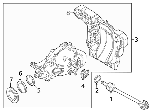 Axle & Differential for 2023 BMW 330i #2