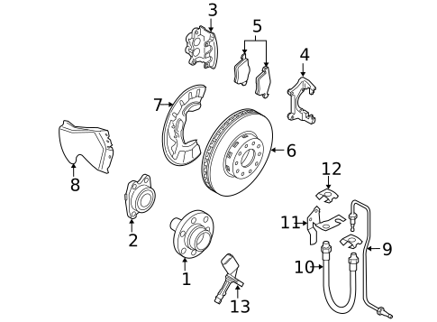 Front Brakes for 2006 Volkswagen Phaeton #0