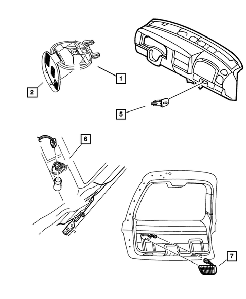 Lamps - Front, Rear and Courtesy for 2001 Dodge Durango #2