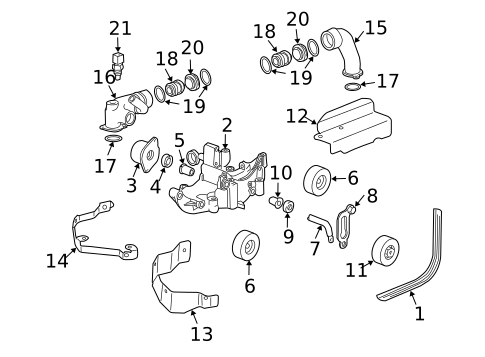 Belts & Pulleys for 2003 Porsche 911 #1