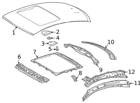 Roof & Components for 2017 Lexus RC300 #1