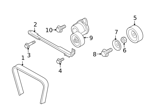 Belts & Pulleys for 2011 Subaru Legacy #1