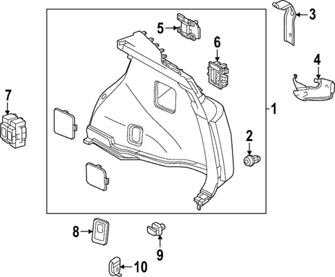 Interior Trim - Quarter Panels for 2024 Lexus NX350h #0