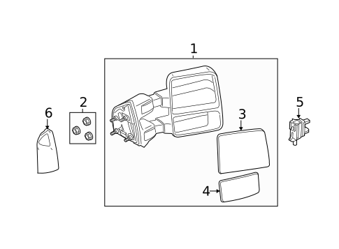 Outside Mirrors for 2016 Ford F-250 Super Duty #2