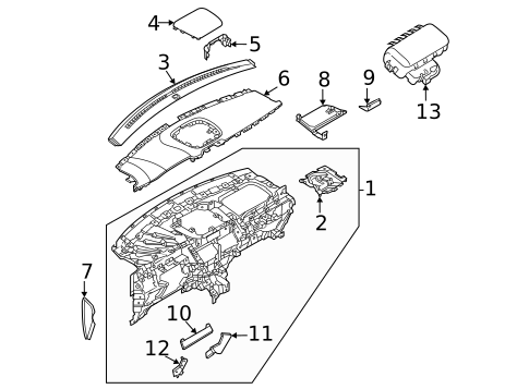 Instrument Panel Components for 2023 Lincoln Nautilus #1