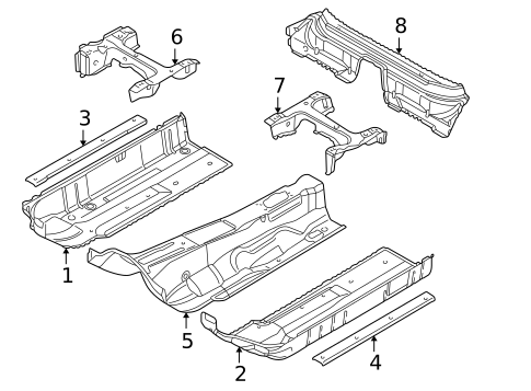 Floor & Rails for 2007 Audi A4 Quattro #0