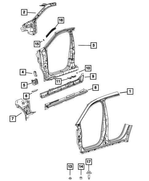 Aperture Panel, Pillar Supports and Cab Back for 2026 Jeep Cherokee #1