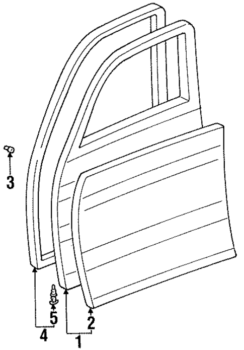 Door & Components for 1996 Lexus LX450 #1