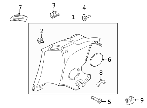 Interior Trim - Quarter Panels for 2008 Jaguar XK #1