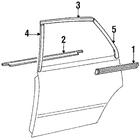 Door & Components for 1985 Honda Accord #0