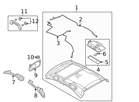 Interior Trim - Roof for 2004 Mazda 3 #1