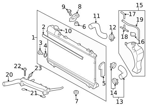Radiator & Components for 2007 Subaru Forester #2
