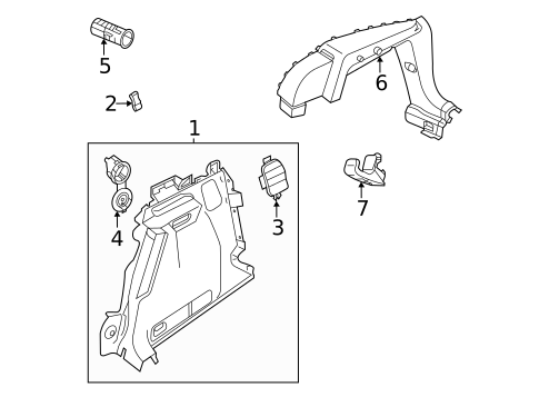 Interior Trim - Rear Body for 2025 Volkswagen Taos #0