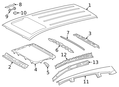 Roof & Components for 2018 Toyota RAV4 #1