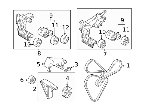 Belts & Pulleys for 2012 Kia Forte #0