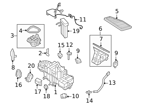 Motors, Core, Case & Related Components for 2008 Mercury Mariner #1