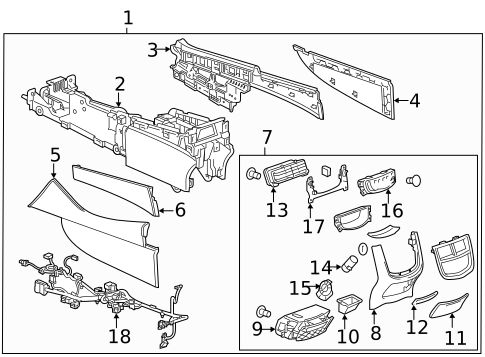 Center Console for 2018 Cadillac CTS #0