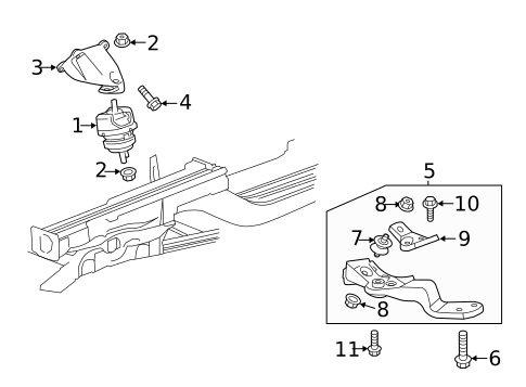 Engine & Trans Mounting for 2012 Cadillac CTS #1