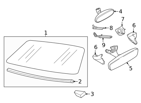 Glass - Windshield for 2019 Volkswagen Beetle #1