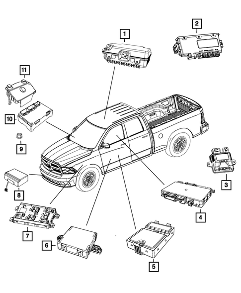Keys, Modules and Engine Controllers for 2014 Ram 2500 #0