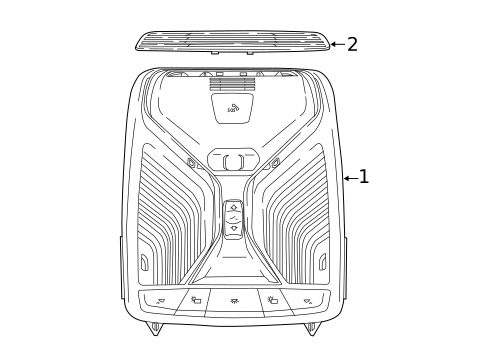 Overhead Console for 2022 BMW X3 #0