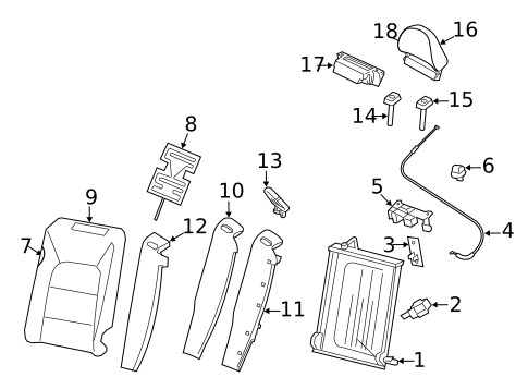 Rear Seat Components for 2017 Volvo S60 Cross Country #1