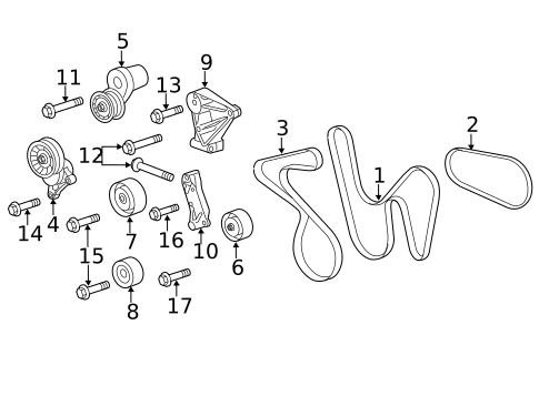 Belts & Pulleys for 2012 Cadillac CTS #0