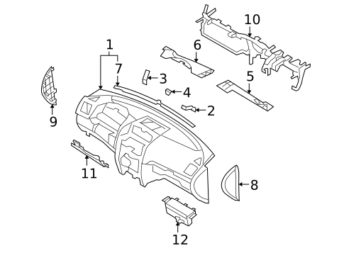 Instrument Panel for 2009 Kia Borrego #0