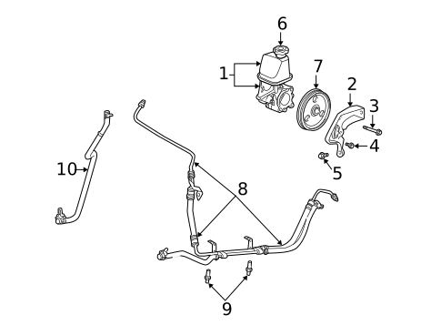 Pump & Hoses for 2003 Chrysler PT Cruiser #1