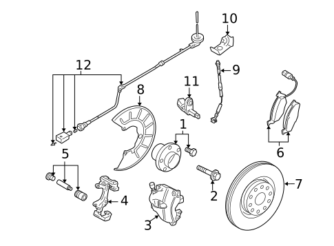 Front Brakes for 2010 Volkswagen Jetta #0