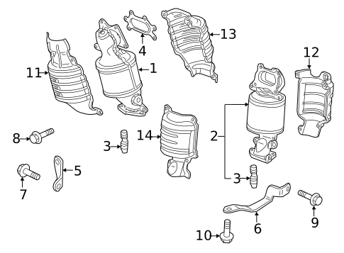 Exhaust Components for 2016 Honda Odyssey #1