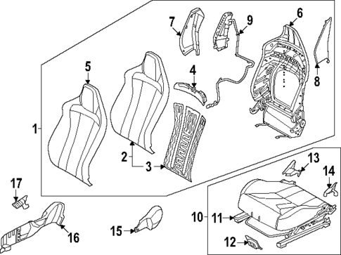 Passenger Seat Components for 2023 Hyundai Elantra N #0