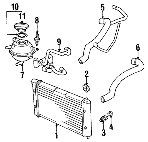 Radiator & Components for 1997 Volkswagen Golf #0