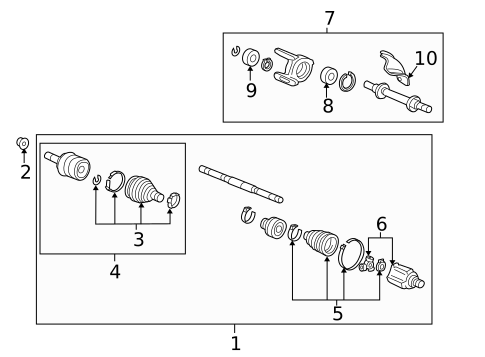 Axle Shafts & Joints for 2013 Honda Civic #1
