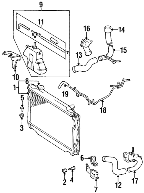 Radiator & Components for 1996 Lexus LX450 #0