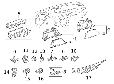 Cluster & Switches for 2022 Lexus ES250 #2