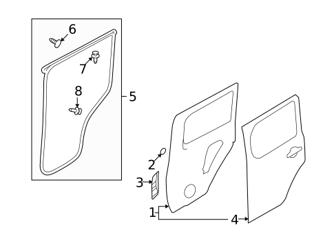 Door & Components for 2011 Nissan Cube #2
