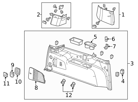 Interior Trim - Quarter Panels for 2019 GMC Yukon XL #1